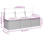 vidaXL Gartensofa mit Kissen 3-Sitzer Beige Poly Rattan vidaXL Gartensofa mit Kissen 3-Sitzer Beige Poly Rattan