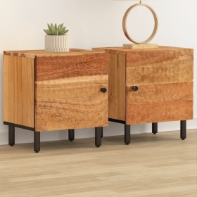 vidaXL Nachttische 2 Stk. 40x33x46 cm Massivholz Akazie