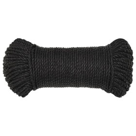 vidaXL Arbeitsseil Schwarz 3 mm 50 m Polypropylen