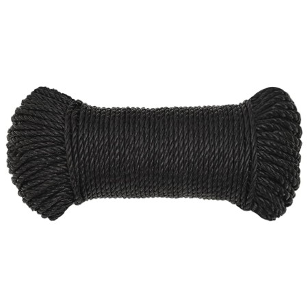 vidaXL Arbeitsseil Schwarz 3 mm 50 m Polypropylen