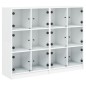 vidaXL Bücherregal mit Türen Weiß 136x37x109 cm Holzwerkstoff vidaXL Bücherregal mit Türen Weiß 136x37x109 cm Holzwerkstoff
