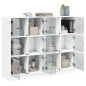 vidaXL Bücherregal mit Türen Weiß 136x37x109 cm Holzwerkstoff vidaXL Bücherregal mit Türen Weiß 136x37x109 cm Holzwerkstoff