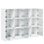 vidaXL Bücherregal mit Türen Weiß 136x37x109 cm Holzwerkstoff vidaXL Bücherregal mit Türen Weiß 136x37x109 cm Holzwerkstoff