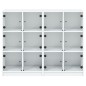 vidaXL Bücherregal mit Türen Weiß 136x37x109 cm Holzwerkstoff vidaXL Bücherregal mit Türen Weiß 136x37x109 cm Holzwerkstoff