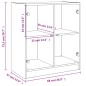 vidaXL Beistellschrank mit Glastüren Weiß 68x37x75,5 cm vidaXL Beistellschrank mit Glastüren Weiß 68x37x75,5 cm