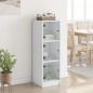 vidaXL Highboard mit Glastüren Weiß 35x37x109 cm vidaXL Highboard mit Glastüren Weiß 35x37x109 cm