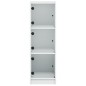 vidaXL Highboard mit Glastüren Weiß 35x37x109 cm vidaXL Highboard mit Glastüren Weiß 35x37x109 cm