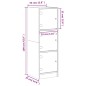vidaXL Highboard mit Glastüren Weiß 35x37x109 cm vidaXL Highboard mit Glastüren Weiß 35x37x109 cm