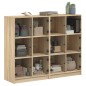 vidaXL Bücherregal mit Türen Sonoma-Eiche 136x37x109 cm Holzwerkstoff vidaXL Bücherregal mit Türen Sonoma-Eiche 136x37x109 cm Holzwerkstoff