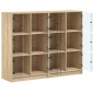vidaXL Bücherregal mit Türen Sonoma-Eiche 136x37x109 cm Holzwerkstoff vidaXL Bücherregal mit Türen Sonoma-Eiche 136x37x109 cm Holzwerkstoff