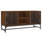 vidaXL TV-Schrank mit Glastüren Braun Eichen-Optik 102x37x50 cm vidaXL TV-Schrank mit Glastüren Braun Eichen-Optik 102x37x50 cm