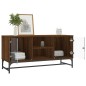 vidaXL TV-Schrank mit Glastüren Braun Eichen-Optik 102x37x50 cm vidaXL TV-Schrank mit Glastüren Braun Eichen-Optik 102x37x50 cm