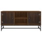 vidaXL TV-Schrank mit Glastüren Braun Eichen-Optik 102x37x50 cm vidaXL TV-Schrank mit Glastüren Braun Eichen-Optik 102x37x50 cm