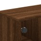 vidaXL TV-Schrank mit Glastüren Braun Eichen-Optik 102x37x50 cm vidaXL TV-Schrank mit Glastüren Braun Eichen-Optik 102x37x50 cm
