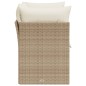 vidaXL Gartensofa mit Kissen 2-Sitzer Beige Poly Rattan vidaXL Gartensofa mit Kissen 2-Sitzer Beige Poly Rattan