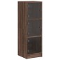vidaXL Highboard mit Glastüren Braun Eichen-Optik 35x37x109 cm vidaXL Highboard mit Glastüren Braun Eichen-Optik 35x37x109 cm
