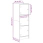 vidaXL Highboard mit Glastüren Braun Eichen-Optik 35x37x109 cm vidaXL Highboard mit Glastüren Braun Eichen-Optik 35x37x109 cm