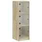 vidaXL Highboard mit Glastüren Sonoma-Eiche 35x37x109 cm vidaXL Highboard mit Glastüren Sonoma-Eiche 35x37x109 cm