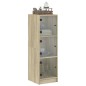 vidaXL Highboard mit Glastüren Sonoma-Eiche 35x37x109 cm vidaXL Highboard mit Glastüren Sonoma-Eiche 35x37x109 cm
