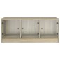 vidaXL Couchtisch mit Glastüren Sonoma-Eiche 102x50x42 cm vidaXL Couchtisch mit Glastüren Sonoma-Eiche 102x50x42 cm