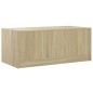 vidaXL Couchtisch mit Glastüren Sonoma-Eiche 102x50x42 cm vidaXL Couchtisch mit Glastüren Sonoma-Eiche 102x50x42 cm