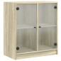 vidaXL Beistellschrank mit Glastüren Sonoma-Eiche 68x37x75,5 cm vidaXL Beistellschrank mit Glastüren Sonoma-Eiche 68x37x75,5 cm