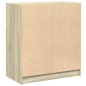 vidaXL Beistellschrank mit Glastüren Sonoma-Eiche 68x37x75,5 cm vidaXL Beistellschrank mit Glastüren Sonoma-Eiche 68x37x75,5 cm