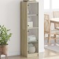 vidaXL Highboard mit Glastüren Sonoma-Eiche 35x37x142 cm vidaXL Highboard mit Glastüren Sonoma-Eiche 35x37x142 cm