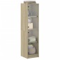 vidaXL Highboard mit Glastüren Sonoma-Eiche 35x37x142 cm vidaXL Highboard mit Glastüren Sonoma-Eiche 35x37x142 cm