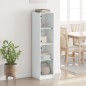 vidaXL Highboard mit Glastüren Weiß 35x37x142 cm vidaXL Highboard mit Glastüren Weiß 35x37x142 cm