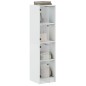 vidaXL Highboard mit Glastüren Weiß 35x37x142 cm vidaXL Highboard mit Glastüren Weiß 35x37x142 cm