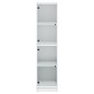 vidaXL Highboard mit Glastüren Weiß 35x37x142 cm vidaXL Highboard mit Glastüren Weiß 35x37x142 cm