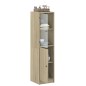 vidaXL Highboard mit Glastür Sonoma-Eiche 35x37x142 cm vidaXL Highboard mit Glastür Sonoma-Eiche 35x37x142 cm