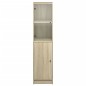 vidaXL Highboard mit Glastür Sonoma-Eiche 35x37x142 cm vidaXL Highboard mit Glastür Sonoma-Eiche 35x37x142 cm