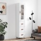 Highboard Weiß 34,5x34x180 cm Holzwerkstoff Highboard Weiß 34,5x34x180 cm Holzwerkstoff