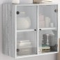 vidaXL Wandschrank mit Glastüren Grau Sonoma 68x37x68,5 cm vidaXL Wandschrank mit Glastüren Grau Sonoma 68x37x68,5 cm