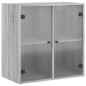vidaXL Wandschrank mit Glastüren Grau Sonoma 68x37x68,5 cm vidaXL Wandschrank mit Glastüren Grau Sonoma 68x37x68,5 cm