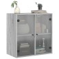 vidaXL Wandschrank mit Glastüren Grau Sonoma 68x37x68,5 cm vidaXL Wandschrank mit Glastüren Grau Sonoma 68x37x68,5 cm