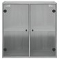 vidaXL Wandschrank mit Glastüren Grau Sonoma 68x37x68,5 cm vidaXL Wandschrank mit Glastüren Grau Sonoma 68x37x68,5 cm