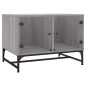 vidaXL Couchtisch mit Glastüren Grau Sonoma 68,5x50x50 cm vidaXL Couchtisch mit Glastüren Grau Sonoma 68,5x50x50 cm