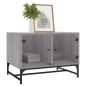vidaXL Couchtisch mit Glastüren Grau Sonoma 68,5x50x50 cm vidaXL Couchtisch mit Glastüren Grau Sonoma 68,5x50x50 cm