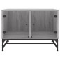 vidaXL Couchtisch mit Glastüren Grau Sonoma 68,5x50x50 cm vidaXL Couchtisch mit Glastüren Grau Sonoma 68,5x50x50 cm