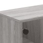 vidaXL Couchtisch mit Glastüren Grau Sonoma 68,5x50x50 cm vidaXL Couchtisch mit Glastüren Grau Sonoma 68,5x50x50 cm