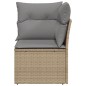 vidaXL Garten-Ecksofa mit Kissen Beige Poly Rattan vidaXL Garten-Ecksofa mit Kissen Beige Poly Rattan