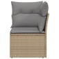 vidaXL Garten-Ecksofa mit Kissen Beige Poly Rattan vidaXL Garten-Ecksofa mit Kissen Beige Poly Rattan