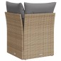 vidaXL Garten-Ecksofa mit Kissen Beige Poly Rattan vidaXL Garten-Ecksofa mit Kissen Beige Poly Rattan
