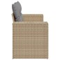 vidaXL Gartensofa mit Kissen 2-Sitzer Beige Poly Rattan vidaXL Gartensofa mit Kissen 2-Sitzer Beige Poly Rattan