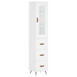 Highboard Weiß 34,5x34x180 cm Holzwerkstoff