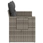 vidaXL Gartensofa 2-Sitzer mit Kissen Grau Poly Rattan vidaXL Gartensofa 2-Sitzer mit Kissen Grau Poly Rattan