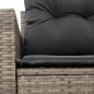 vidaXL Gartensofa 2-Sitzer mit Kissen Grau Poly Rattan vidaXL Gartensofa 2-Sitzer mit Kissen Grau Poly Rattan